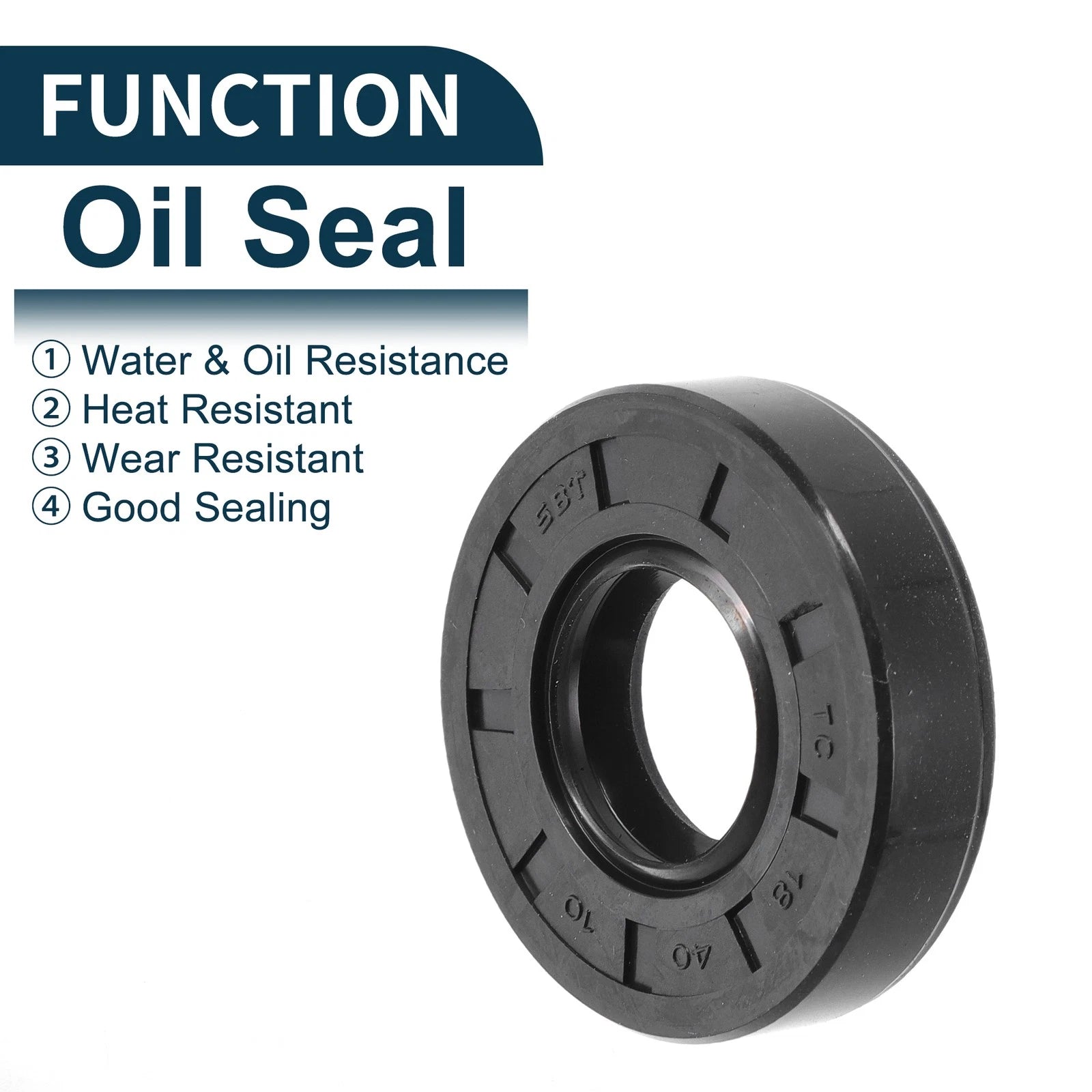 Set of 5 Oil Seal Ring 18x40x10mm NBR Rubber for Various Models 