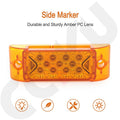 2X 6.1" Amber Side Marker Tail Light 12V 13 LED Universal