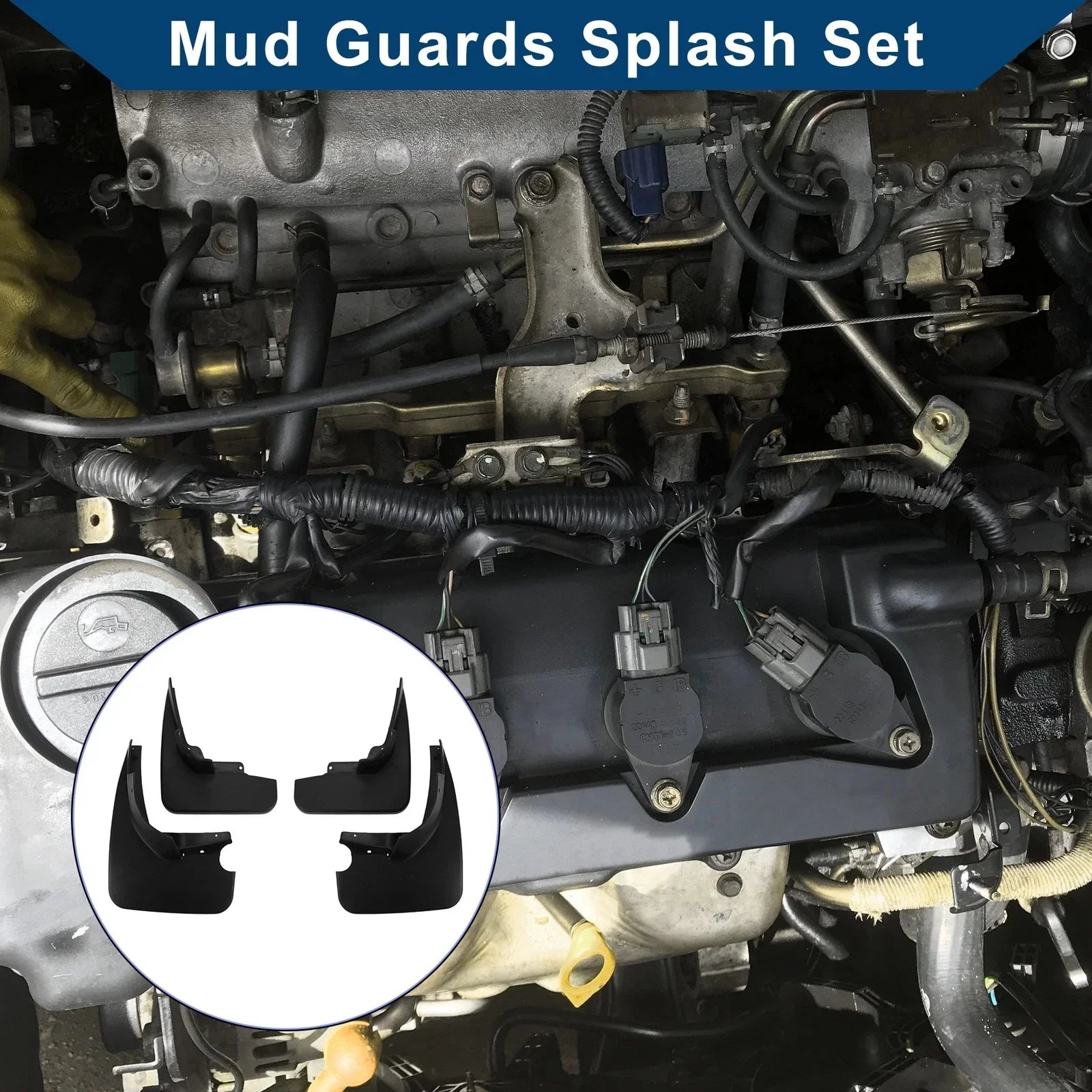 Mud Flaps Splash Guards 1 Set for Mercedes-Benz ML350/300 (2007-2011)