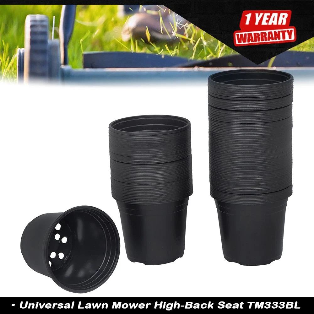 Set of 100 Plastic Flower Nursery Pots with Drainage Hole