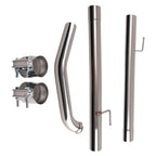 Chrome Turbo Pipes for Dodge Ram 1500 (2014-2018) with Silicone Hose