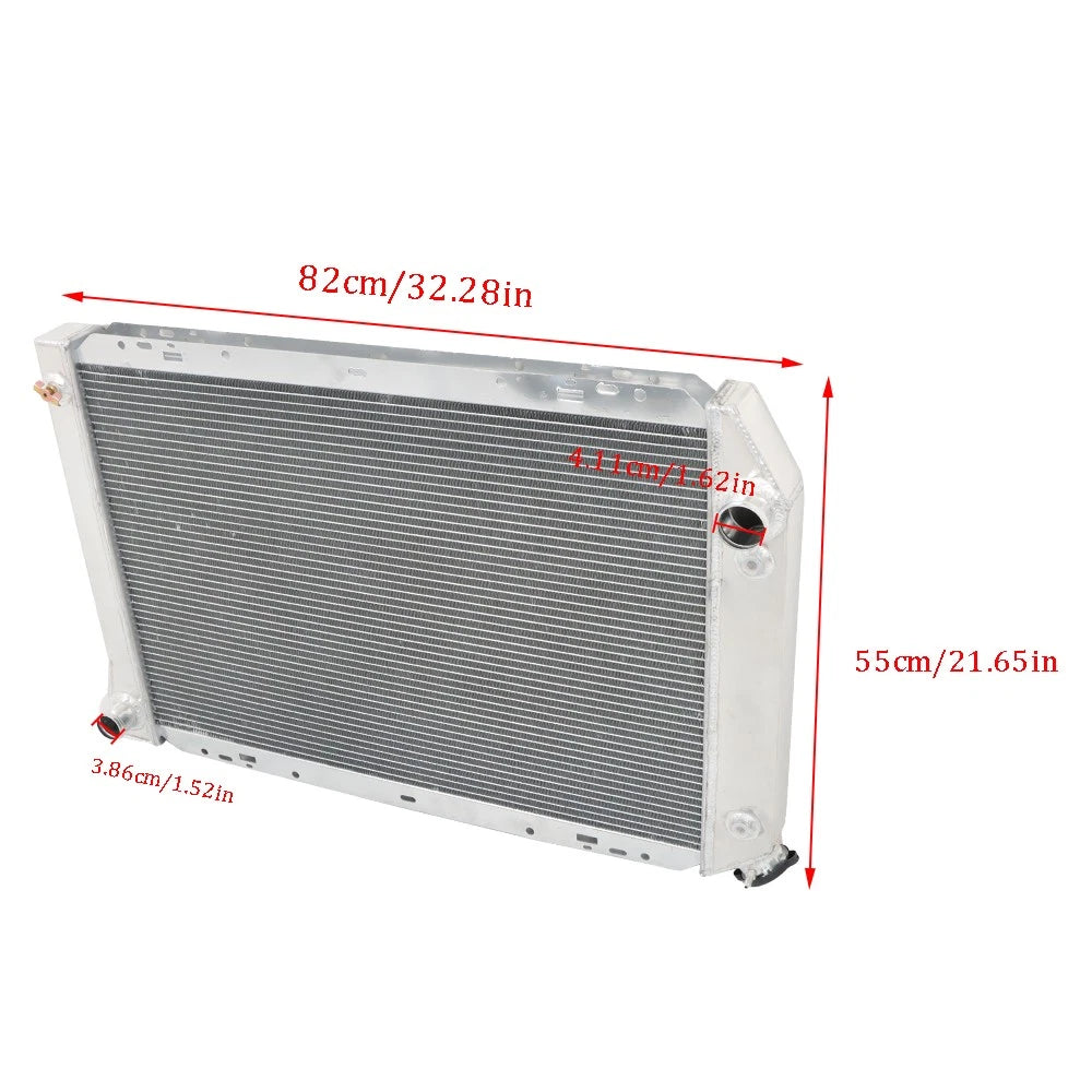 3 Row Radiator for Ford F100 F150 F250 F350 Bronco (1980–1984)