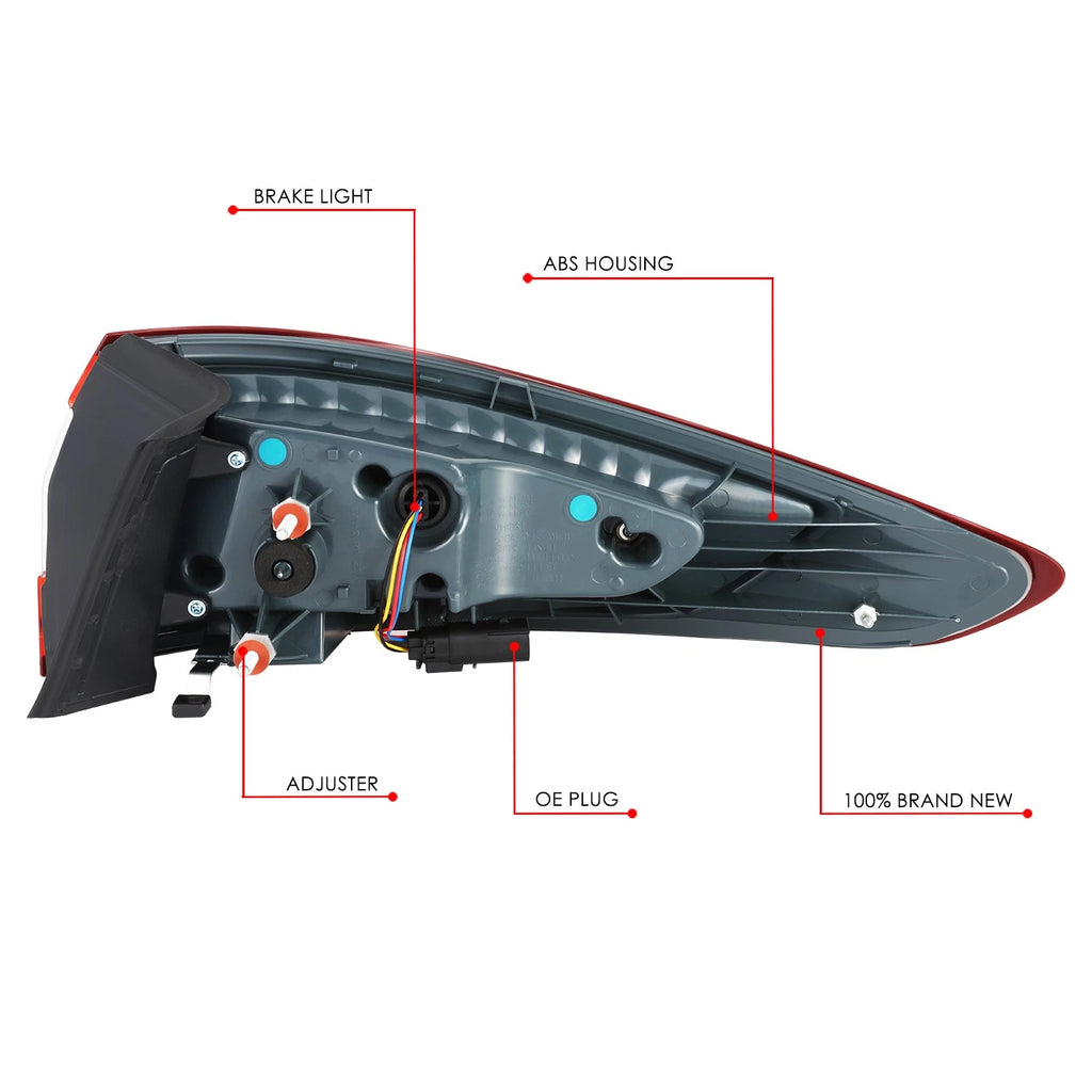 Left Side Full LED Outer Tail Light Assembly for Ford Fusion (2013–2016)