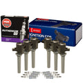 Set of 6 Denso COP Ignition Coils & NGK Ruthenium HX Spark Plugs for Ford Mazda V6