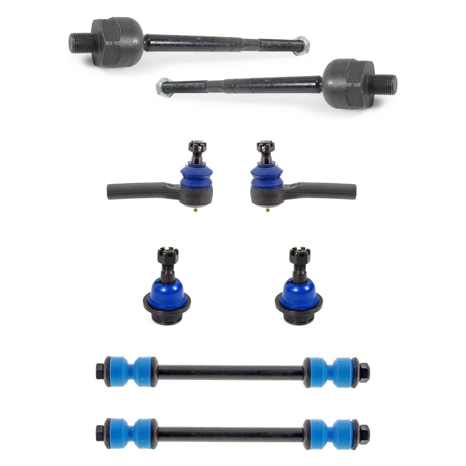 Set of 2 Mevotech Supreme Front Inner Outer Tie Rod Ends Sway Bar Kit for Ranger B2300 (1993–1997)