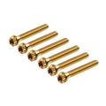 6 x M8x45mm Titanium Torx Head Flange Screws for Motorcycle Bike