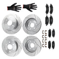 Front Rear Brake Disc Rotors + Brake Pads for GMC Sierra 1500 (2014–2018) / Yukon XL (2015–2020)