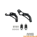 Black Rear Guards Crash Bar & Frame Slider for Harley Softail Fat Bob (2018-2023)