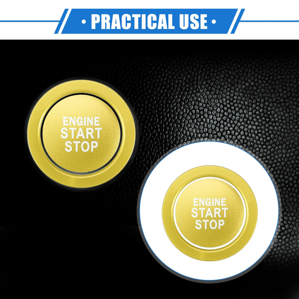 Engine Start Stop Button Cover Kit for Toyota Highlander (2020–2022) Gold Tone