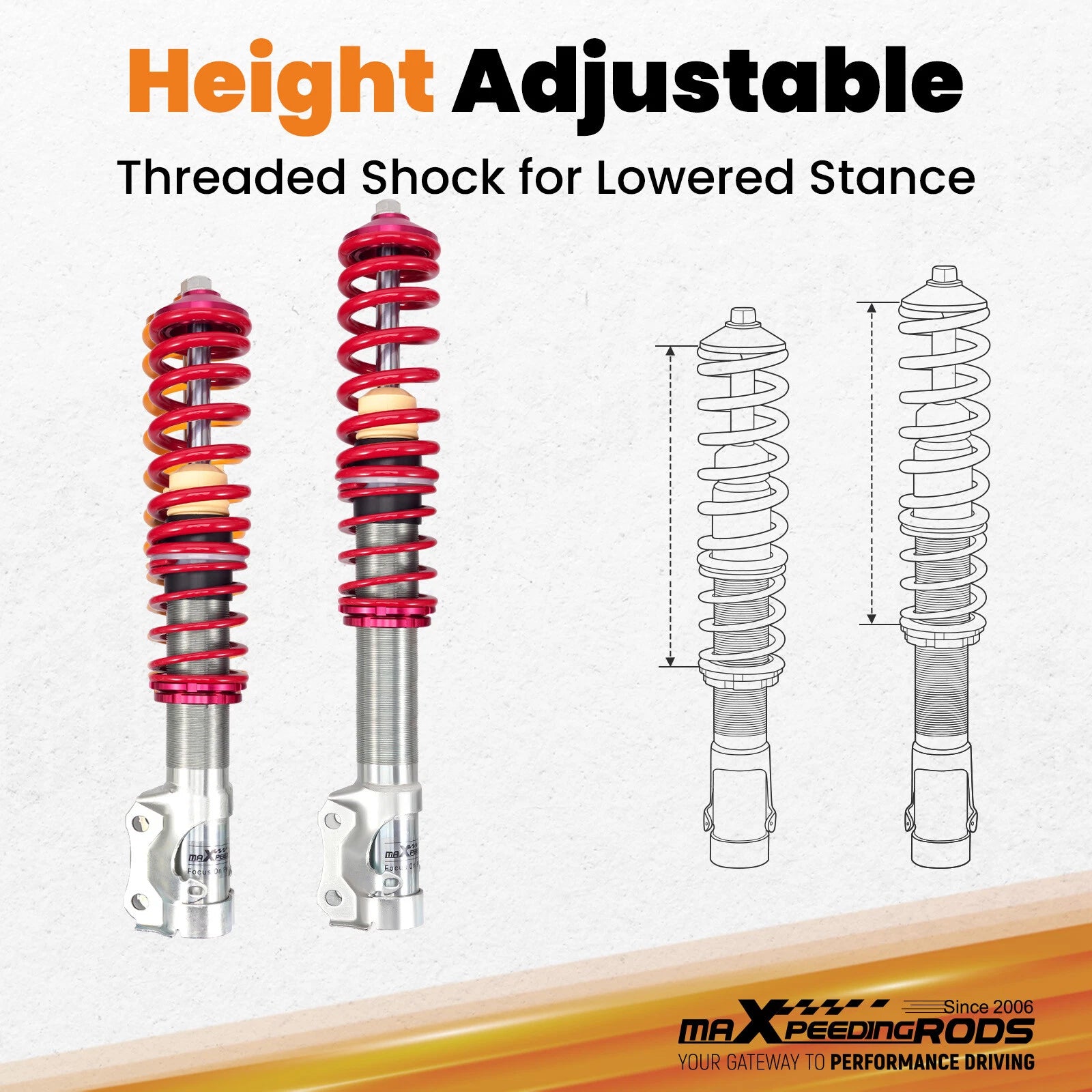 Coilovers Suspension Kit for Volkswagen Golf Rabbit Jetta (1992-1999)