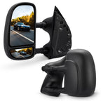 2PC Heated Black Tow Mirrors for Ford F350 F450 F550 Super Duty (2003–2007)