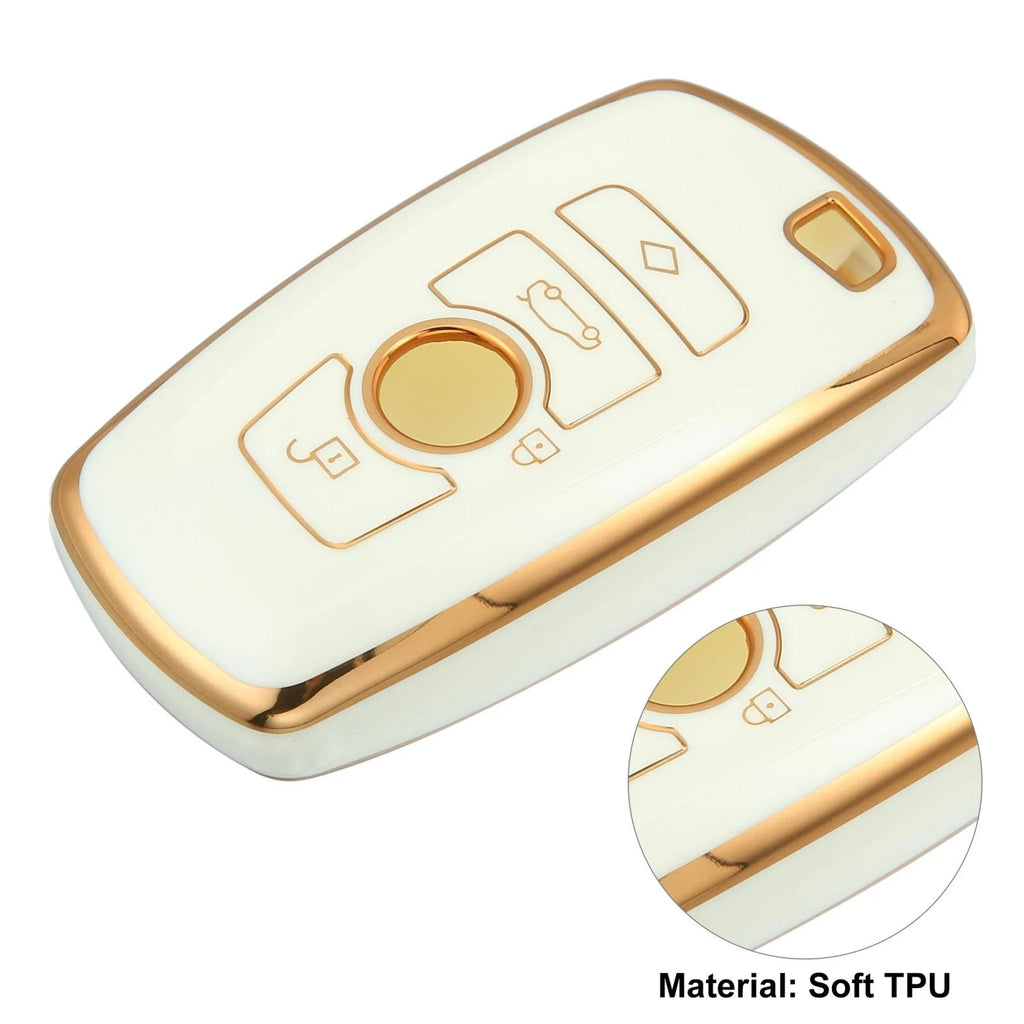 Key Fob Remote Control for BMW 1 3 4 5 6 7 Series X3 (TPU, White)
