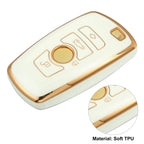 Key Fob Remote Control for BMW 1 3 4 5 6 7 Series X3 (TPU, White)