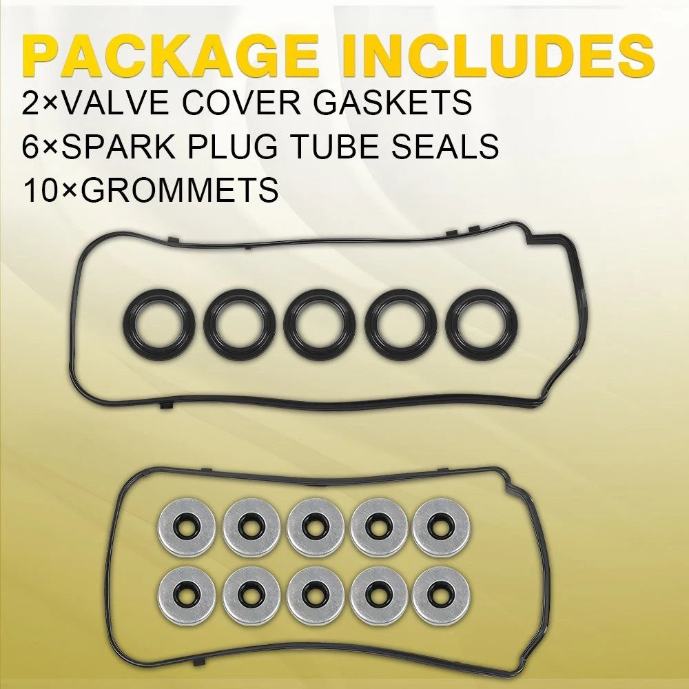 Set of 2 Valve Cover Gaskets for Honda Acura MDX TL Accord Odyssey (2008–2015)