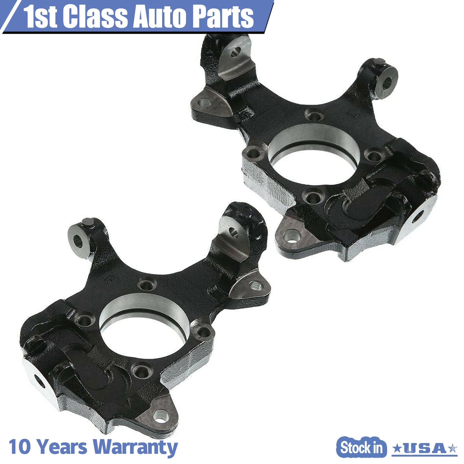 Set of 2 Front Steering Knuckles for Chevy Silverado GMC Sierra (2005-2013)