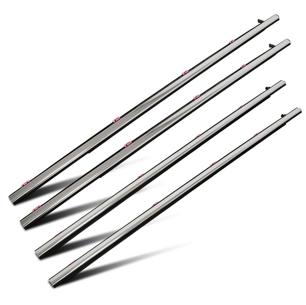 Set of 4 Outer Window Moulding Trim Weatherstrip Seal for Honda Accord