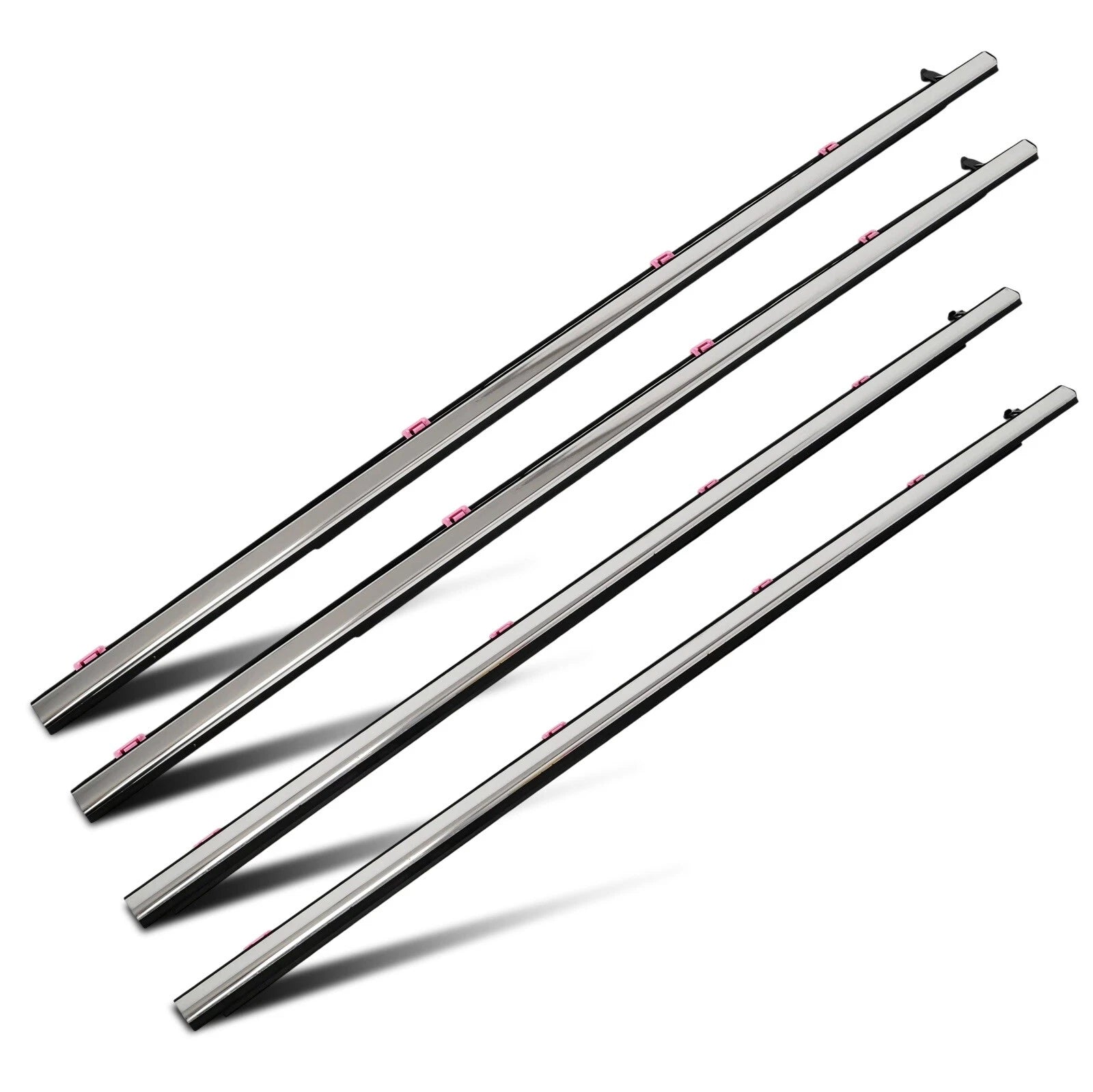 Set of 4 Outer Window Moulding Trim Weatherstrip Seal for Honda Accord