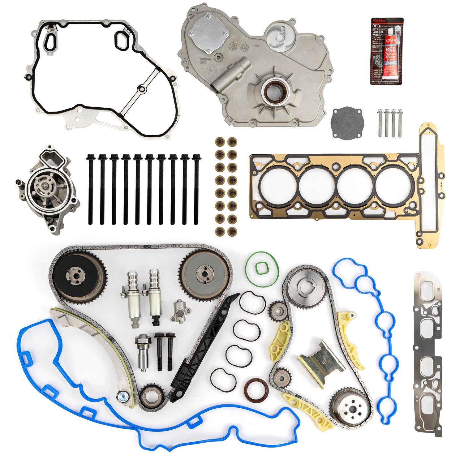 Timing Chain Gasket Kit for Buick Allure, Lacrosse, Regal, Verano (L4 2.0L, 2.4L)