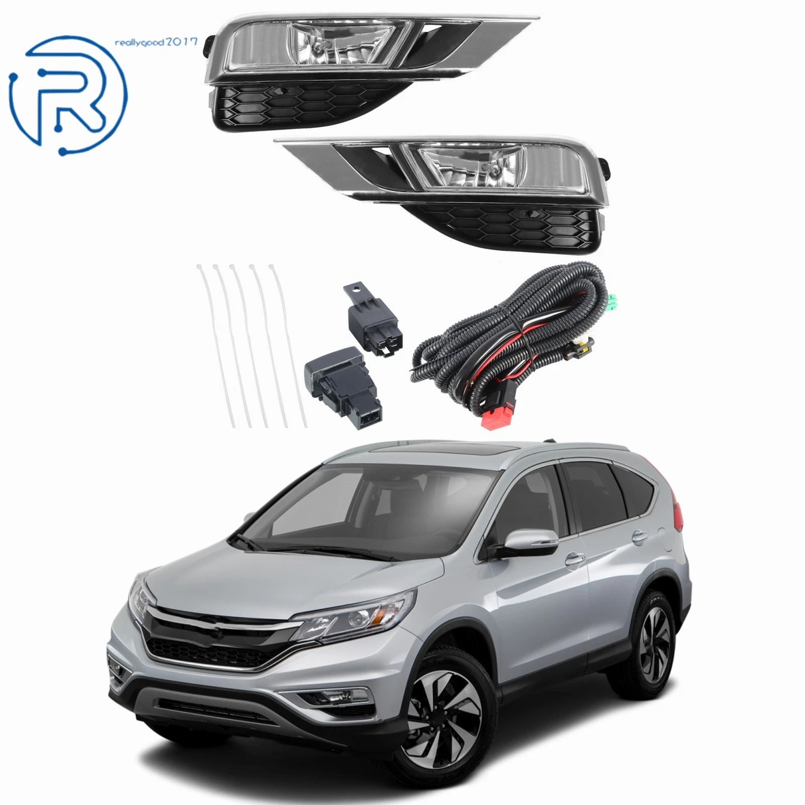 Fog Light Lamp Set with Wiring & Switch for Honda CR-V (2015–2016)