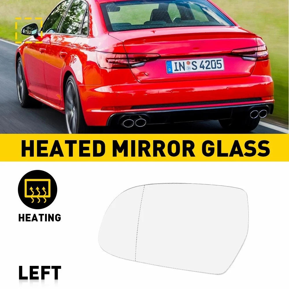 Driver Left Side Glass Mirror Pair Set for Audi Q5 (2009–2017), Q7 (2010–2015)