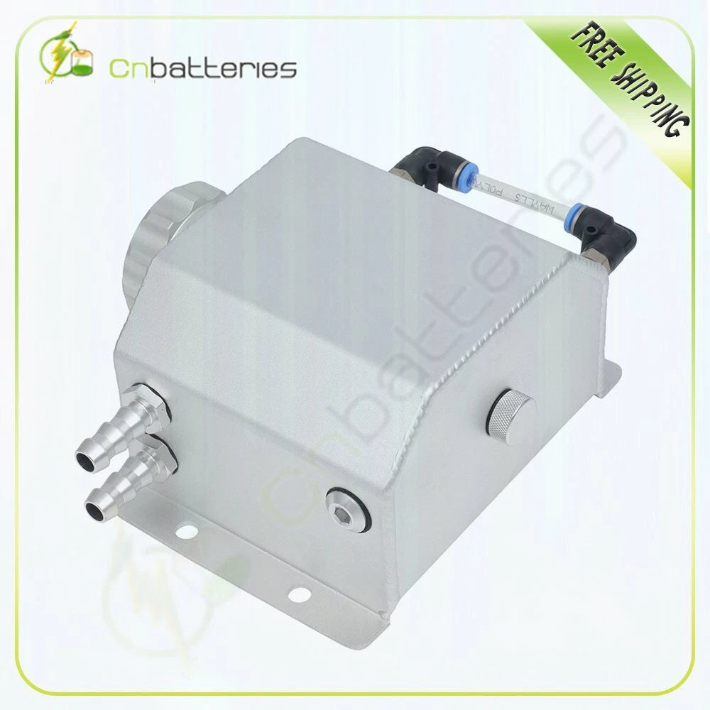1L Silver Radiator Coolant Overflow Bottle Recovery Tank for Universal