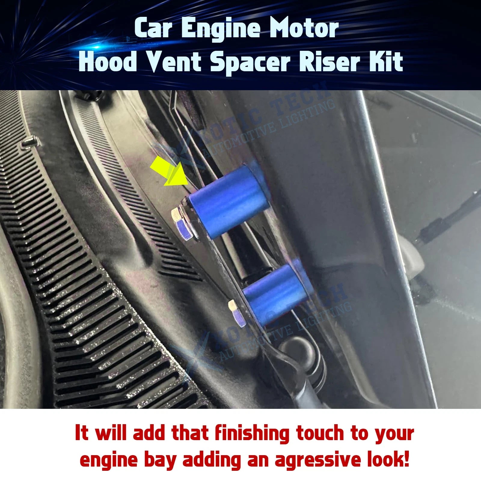 Hood Vent Spacer Riser Kit for Universal Fitment (2010-2024)