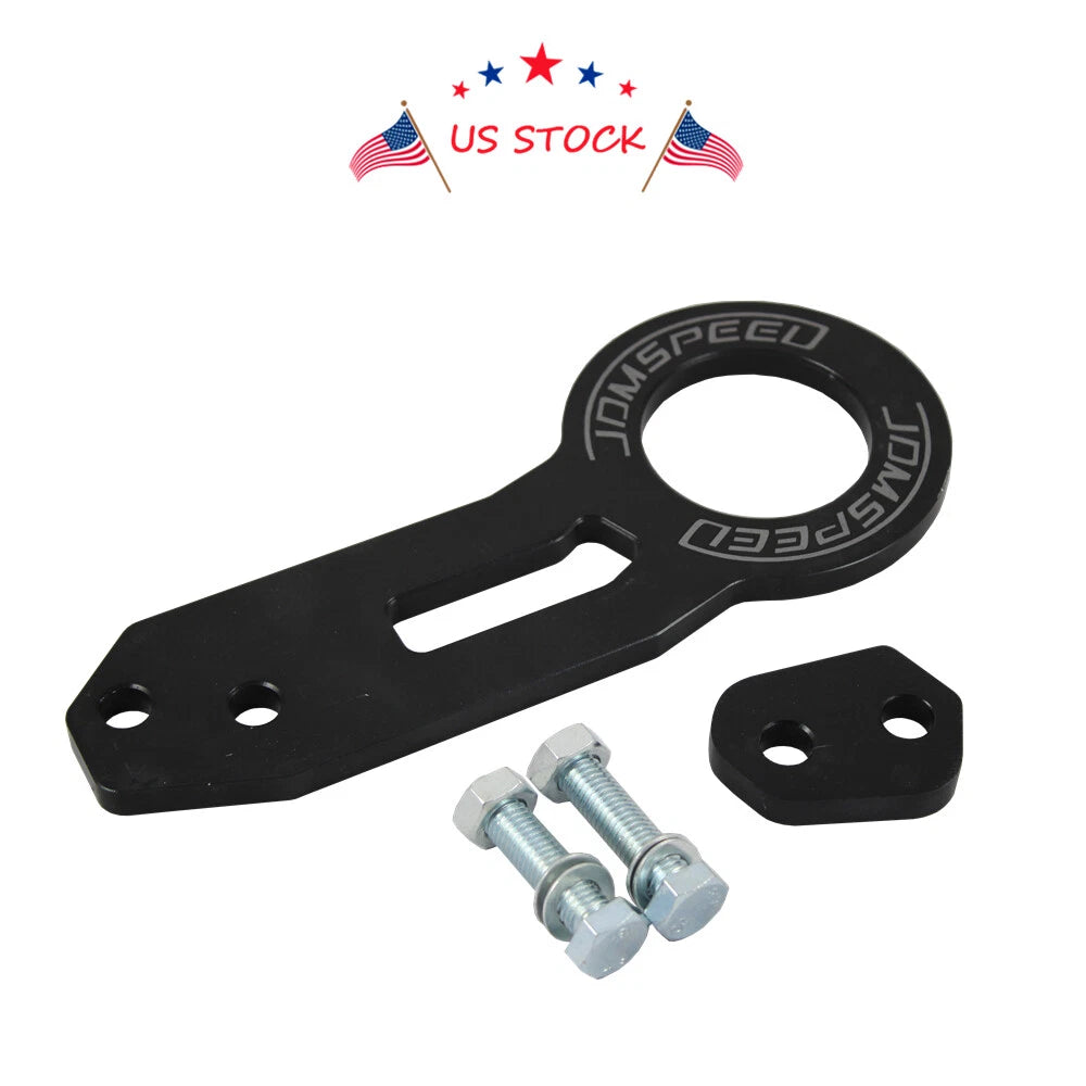 Tow Hook for Universal Vehicles (CNC Aluminum, Black Anodized)