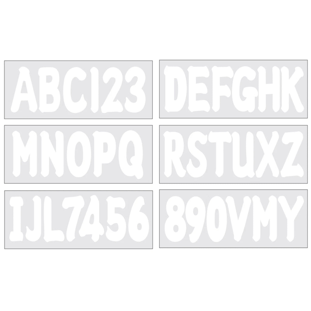 Boat Registration Sticker Decals A-Z & 0-9 Numbers
