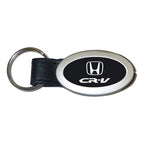 Black Oval Leather Keychain - Officially Licensed for Honda CR-V