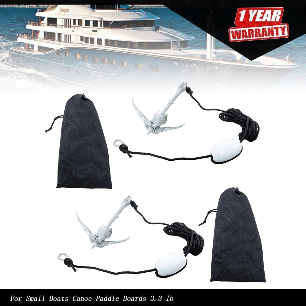 Set of 2 Folding Kayak Anchors for Grapnel Boat