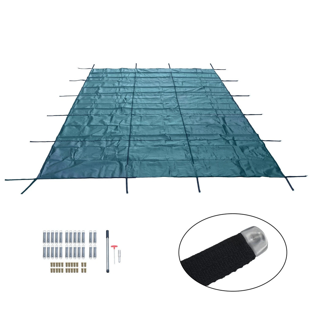 Safety Pool Cover for Rectangle Inground Pools (16x32 ft)
