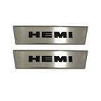 Stainless Door Badges with HEMI Inlay for Dodge Challenger (2008–2014)