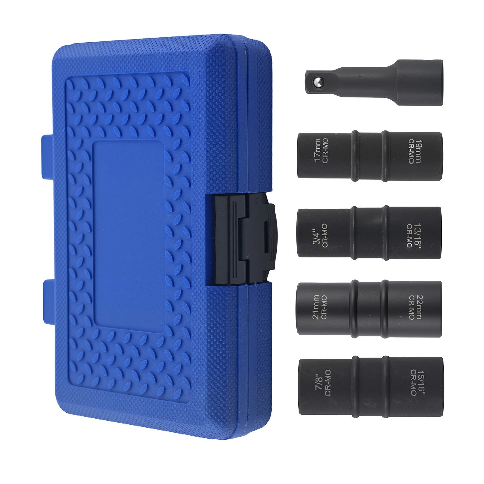 5PC Impact Flip Socket Set for 17mm 19mm 21mm 22mm 3/4" 13/16" 15/16"