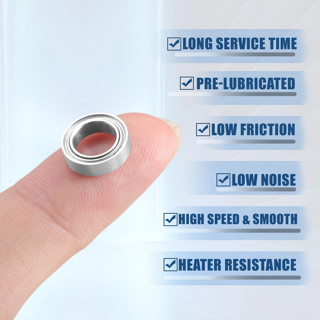 10 Pcs MR117ZZ Deep Groove Ball Bearings for Cars (7x11x3mm)