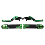 Set of 2 Green Extendable Brake Clutch Levers for BMW S1000R S1000RR (2014–2023)