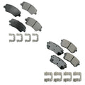 Set of 4 Akebono ProACT Ceramic Disc Brake Pads for Kia Forte Koup Forte5 (2010–2016)