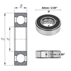 Deep Groove Ball Bearing 6205VV for Scooter Skateboard Wheel (25x52x15mm)