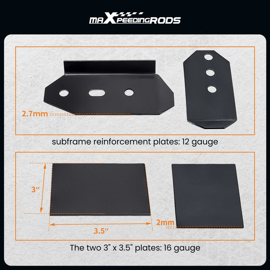 Subframe Reinforcement Plates Kit for BMW 3 Series E46 (1998-2006)