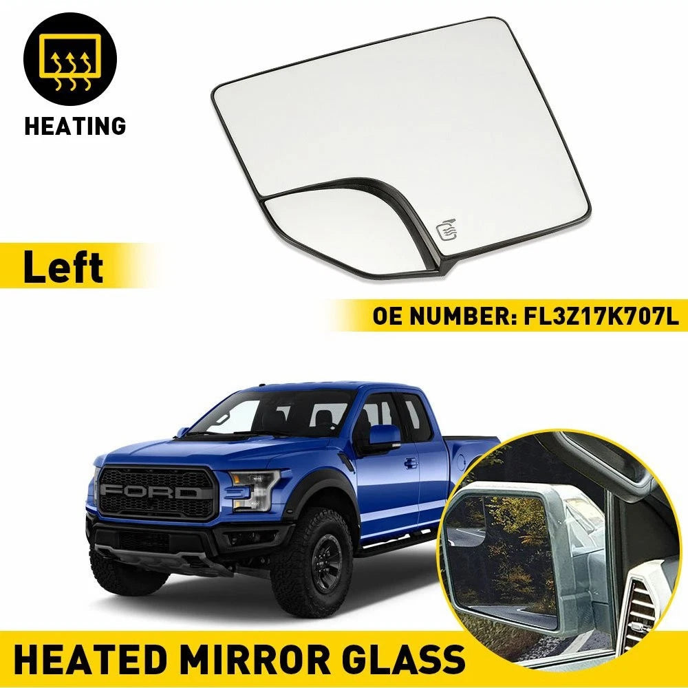 Side Driver Mirror Blind Spot Glass for Ford F150 (2015–2020) FL3Z17K707L