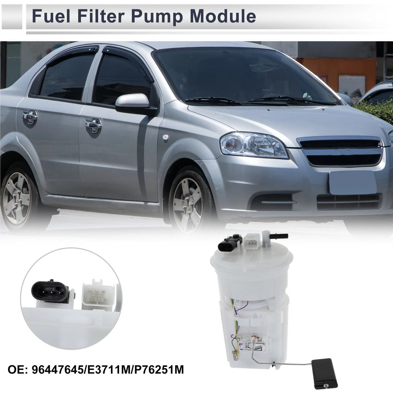 Fuel Pump Assembly for Chevrolet Aveo (2006–2008) L4 1.6L, Tube No. 96447645