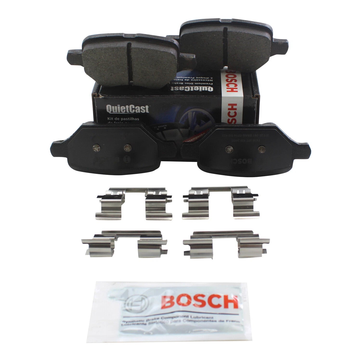 Set of 4 Bosch QuietCast Rear Ceramic Brake Pads for Buick Encore, Chevy Trax (2018–2022)
