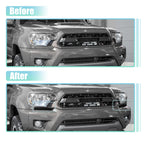 Set of 2 Front Headlight Bumper Grille Filler Trim Panels for Toyota Tacoma (2012–2015)