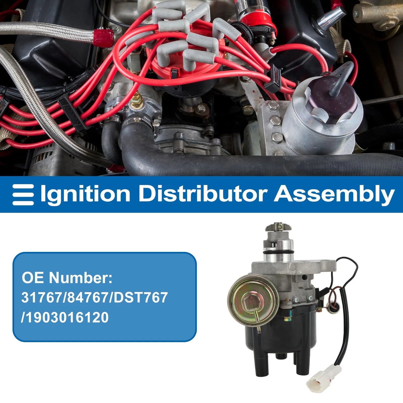 Ignition Distributor Assembly for Toyota Corolla L4 1.6L (1988) No. 31767/84767