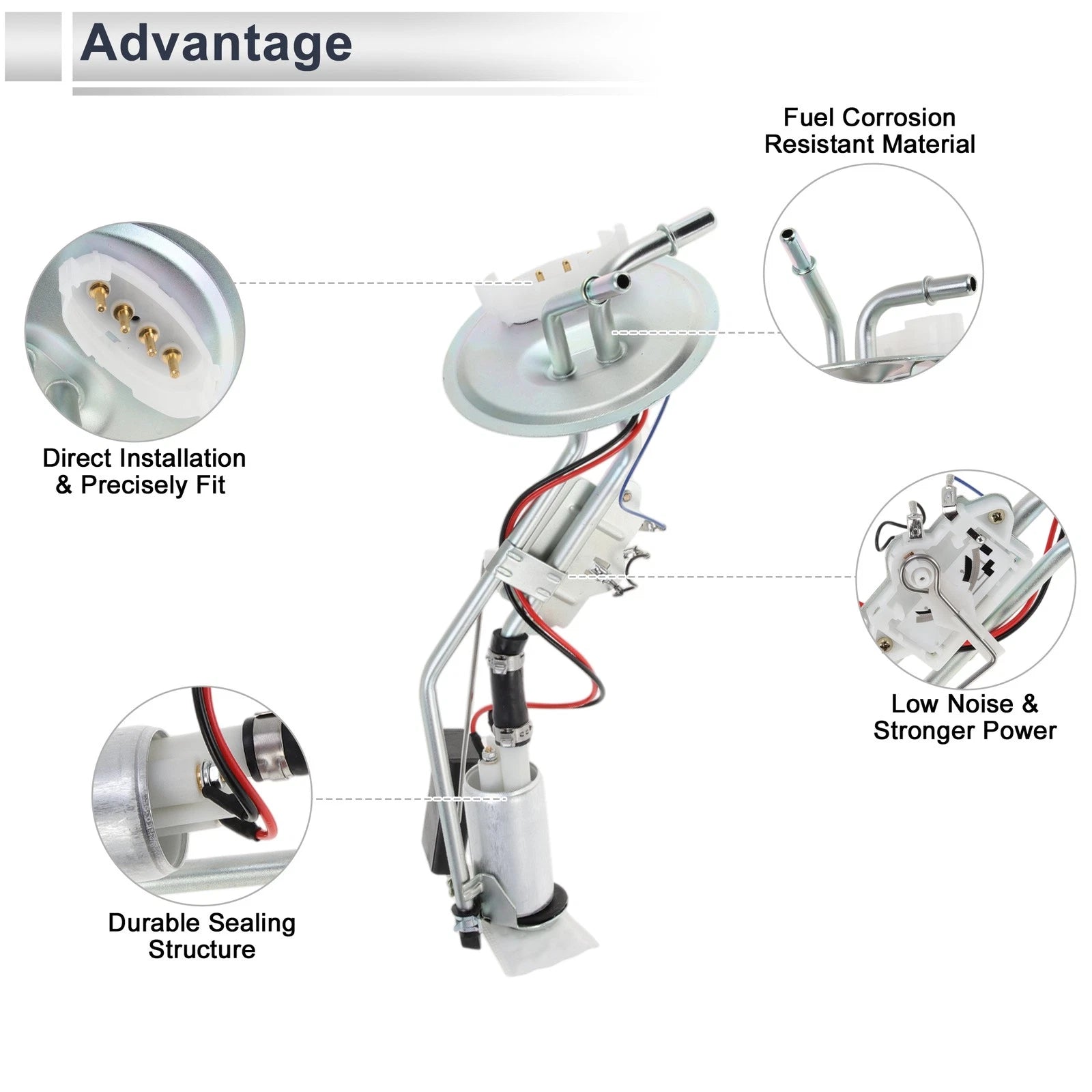 Fuel Pump Assembly for Ford F250 F350 (1985–1986) No.E5TZ9H307L/E2088S
