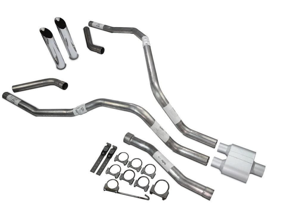 Dual Exhaust Tips for Nissan Titan (2004–2006) 2.5 Inch 1 Chamber Slash Cut
