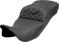 SADDLEMEN RoadSofa Tri Gripper Seat for FLH/FLT (Extended Reach, w/o Backrest)