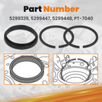 Piston Ring Compressor Adapter + Anti-Polishing Ring Kit for Cummins ISX/QSX (2003–2023)