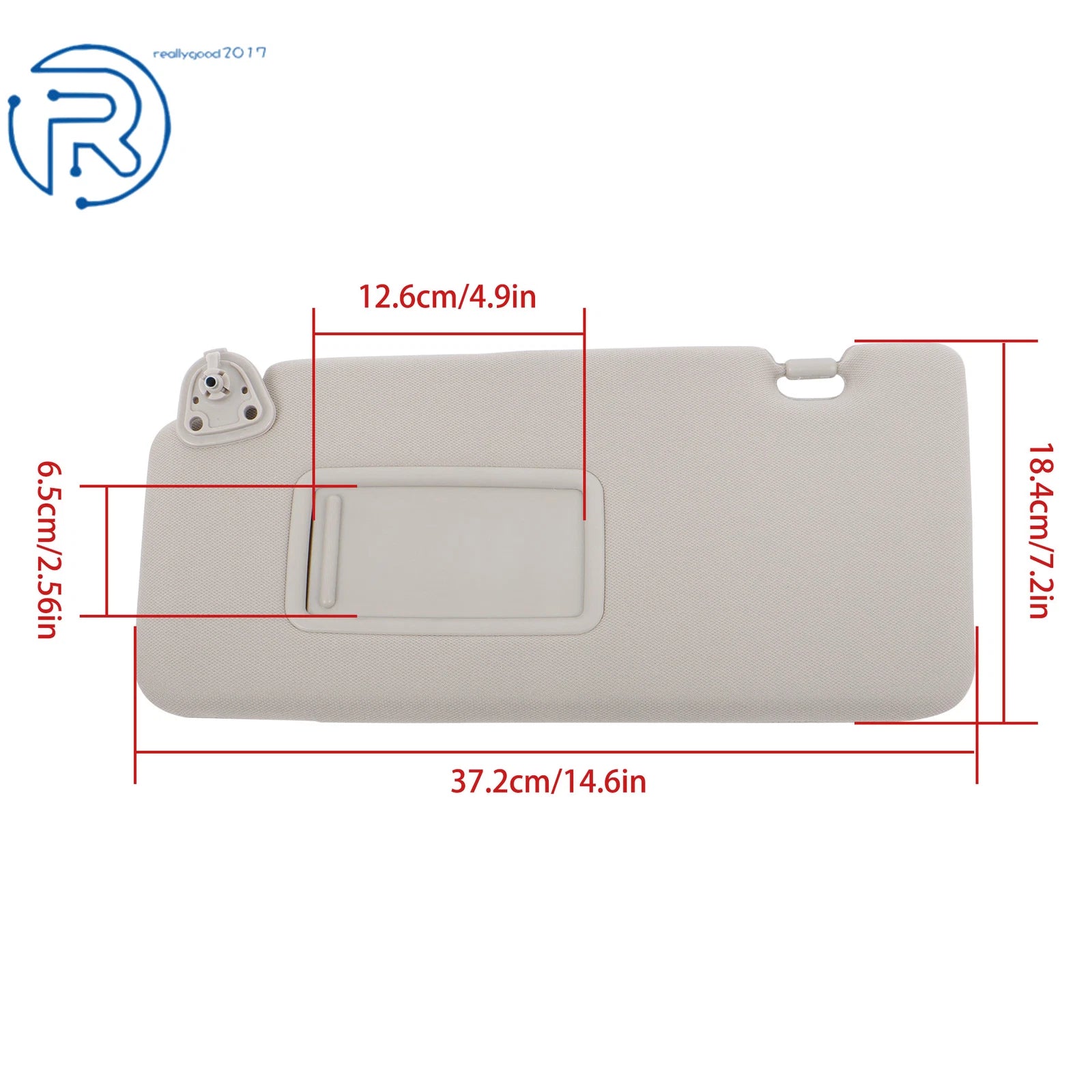 Driver Side Sun Visor Shade for Nissan Versa (2007-2012) Gray Plastic