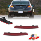 2X Red Lens Rear Bumper Reflector Lights for Acura TL (2012–2014)