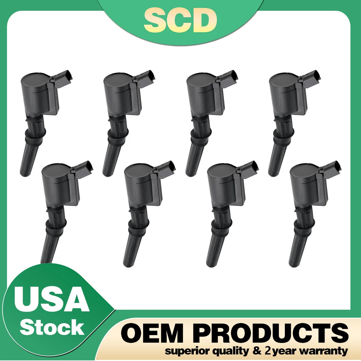 8PCS Ignition Coil for Ford F150 F250 F550 Lincoln V8 4.6L 5.4L FD503 DG508